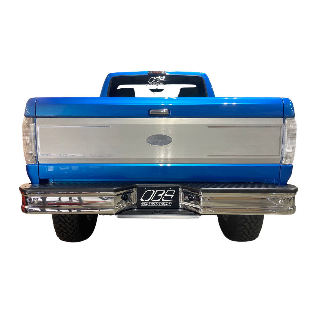 OBS Solutions Tailgate Panel With Machined Oval - 1987-1997 Ford F-Series