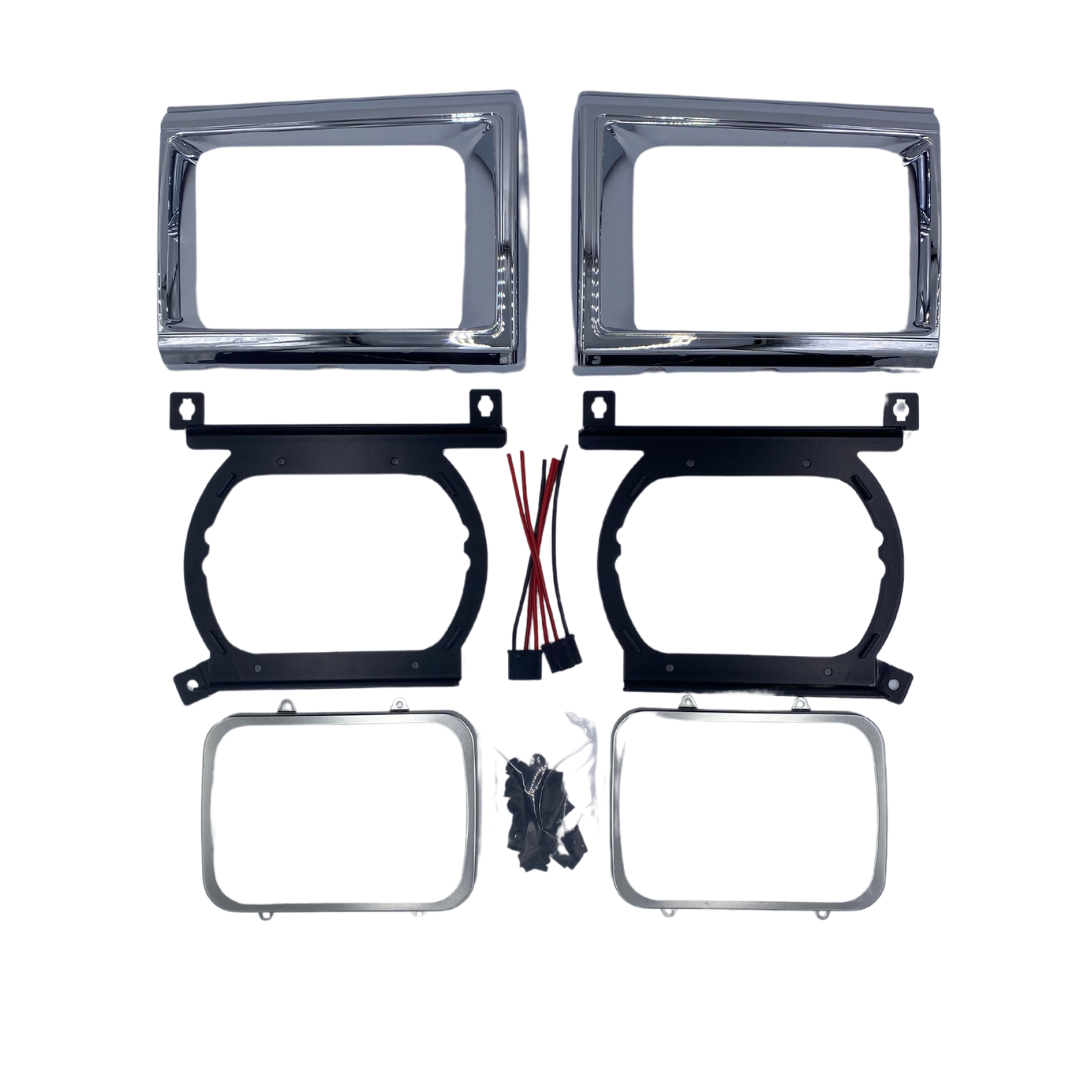 OBS Solutions Bricknose Australian Headlight Conversion Kit - 1987-1991 Ford F-Series/Bronco