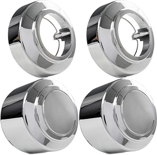 Complete Performance Front Wheel Center Hub Cap Set - (Open - 4x4) - 1992-1997 Ford F-Series