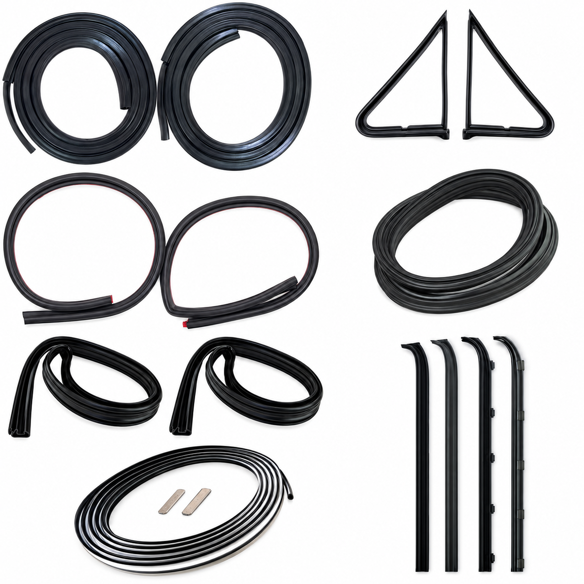 Precision Complete Weatherstrip Kit with Chrome Trim | 1980–1986 Ford F-Series