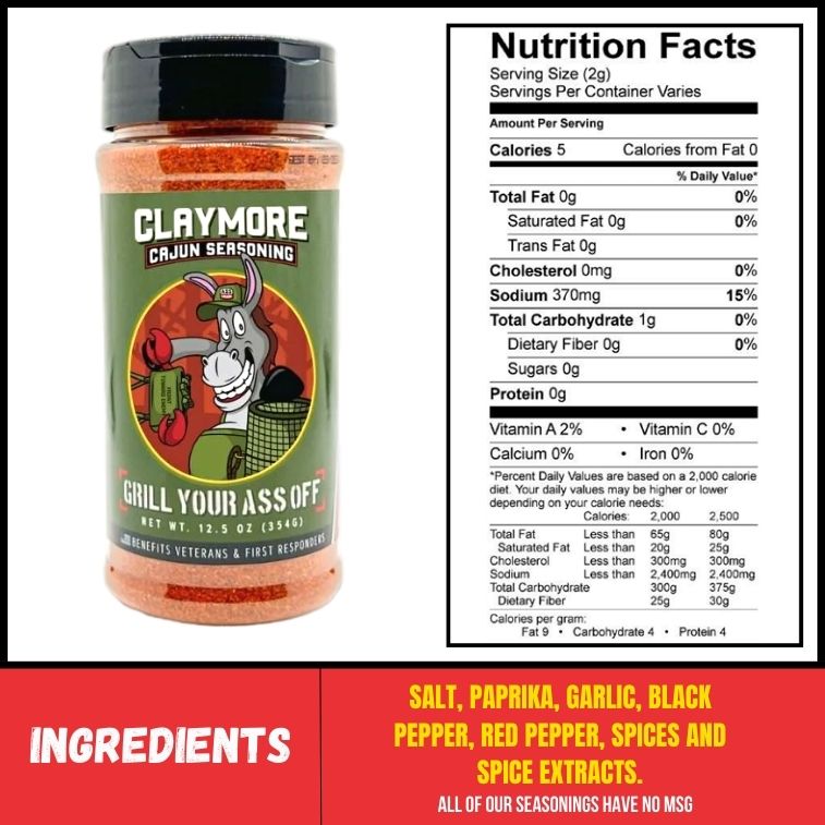 Grill Your Ass Off Claymore Cajun Seasoning