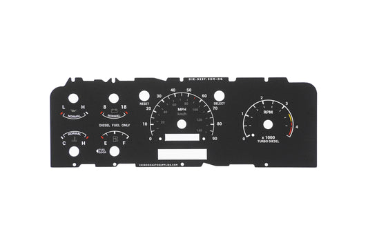 Cluster Faceplate Kit - XLT Original - Diesel - 1992-1997 Ford F-Series