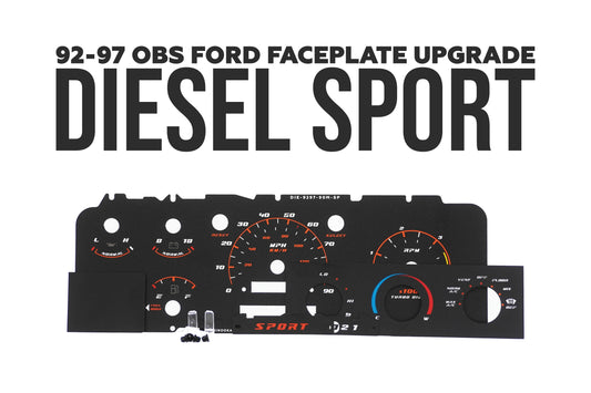 92-97 Cluster Faceplate Kit - XLT Sport - Diesel