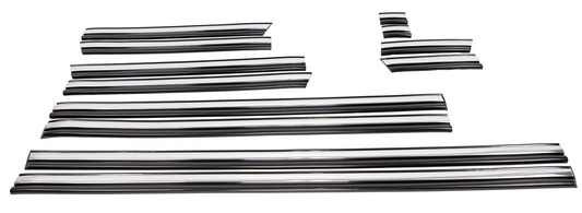 BLEM-Chrome Body Molding Set - Black - 1992-1997 F-Series & Bronco- Regular Cab- Short Bed