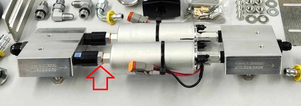 Marty's Diesel Walbro fitting for dual pump setups