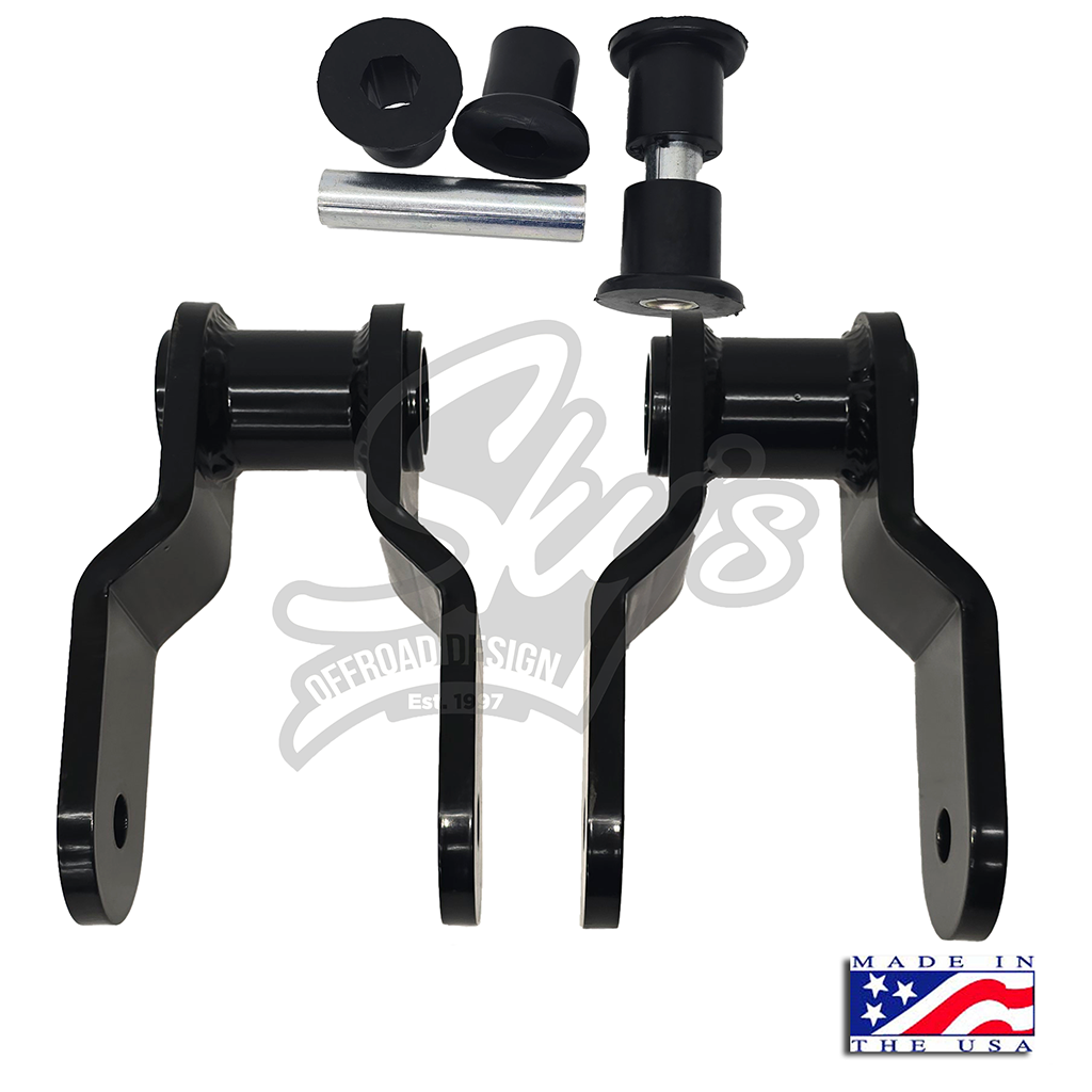 Front Shackle Reversal Shackles - 1980-1997 Ford F-Series/Bronco
