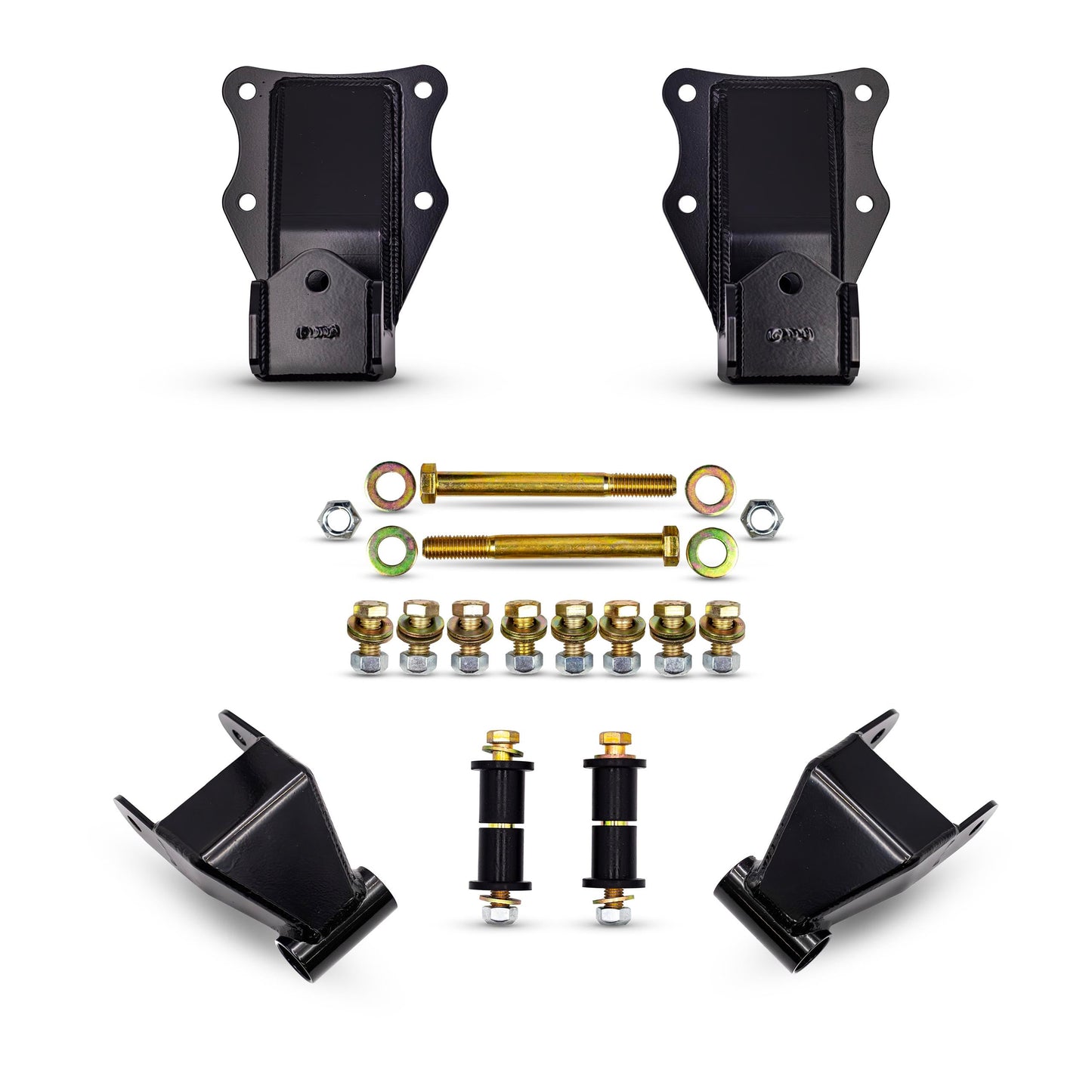 Desolate Motorsports Fabricated Shackle Hanger and Extended Shackle Kit - 1980-1997 Ford F-Series/Bronco