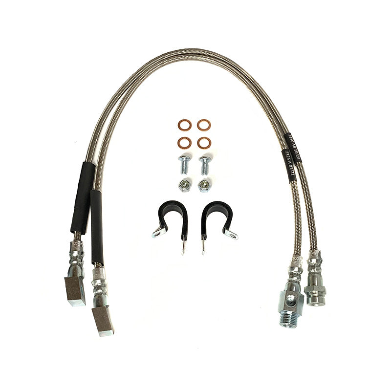 Desolate Motorsports Extended Stainless Front Brake Line Kit - Straight Axle Conversion or Extended Width Beams