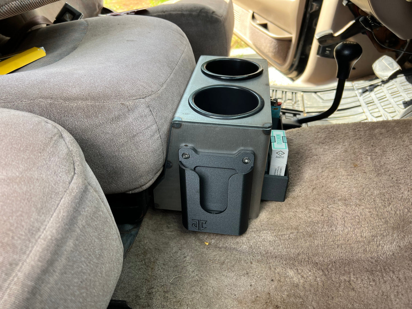 JC Customs Seat Mounted Console Cup Holder - 1992-1997 Ford F-Series