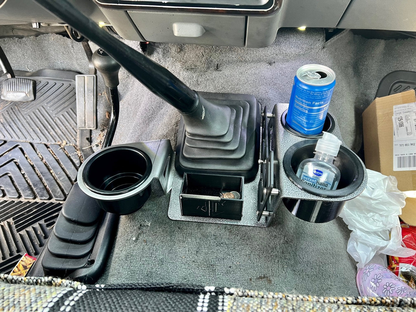 JC Customs Driver Side Cup Holder Expansion Kit - 1992-1997 Ford F-Series & Bronco