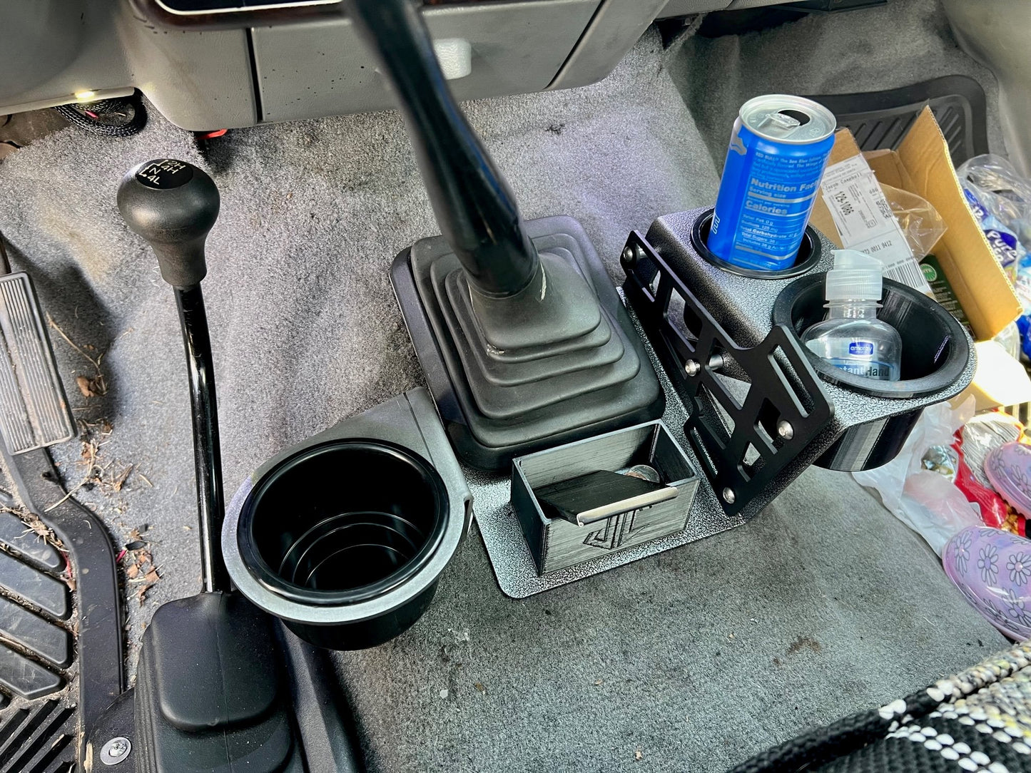 JC Customs Driver Side Cup Holder Expansion Kit - 1992-1997 Ford F-Series & Bronco