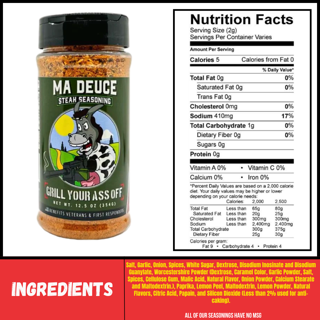 Grill Your Ass Off Ma Deuce Steak Seasoning