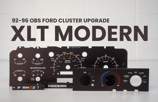 92-96 Cluster Faceplate Kit - XLT Modern - Gas