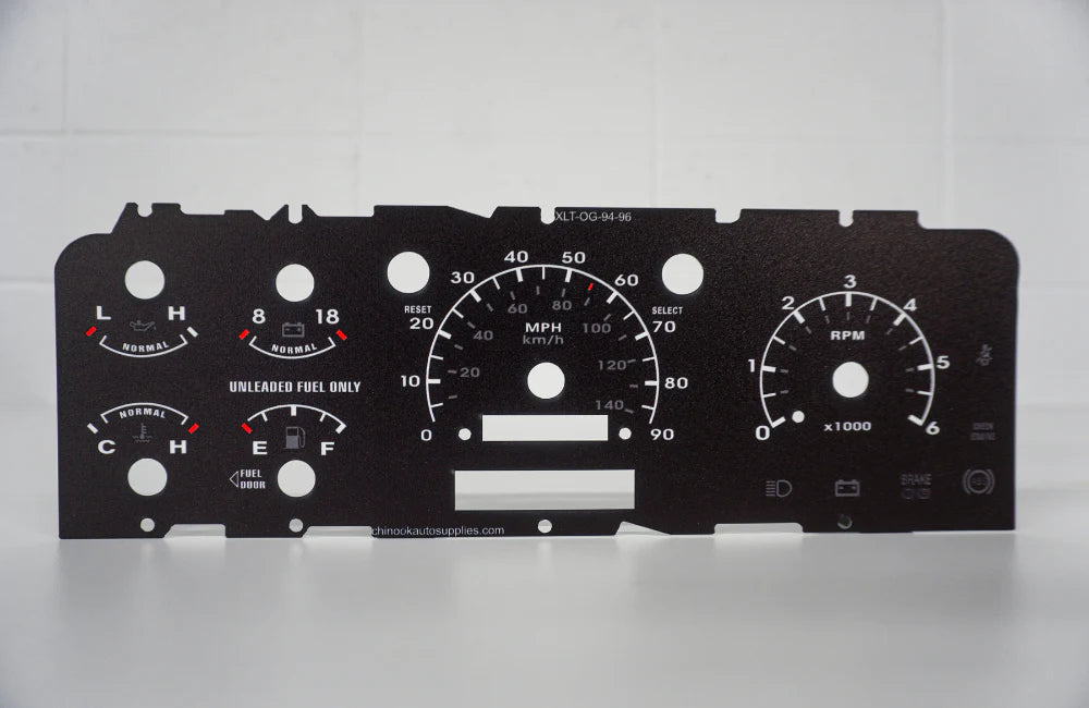 92-96 Cluster Faceplate Kit - XLT Original - Gas