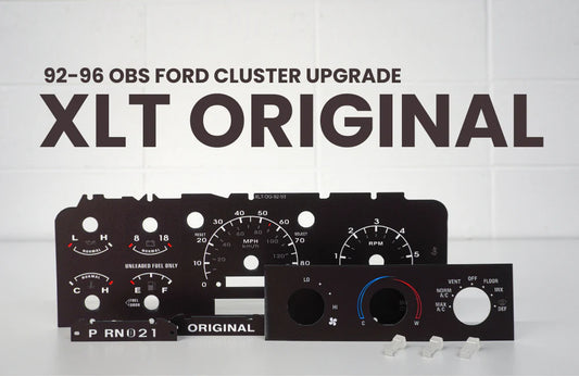 92-96 Cluster Faceplate Kit - XLT Original - Gas