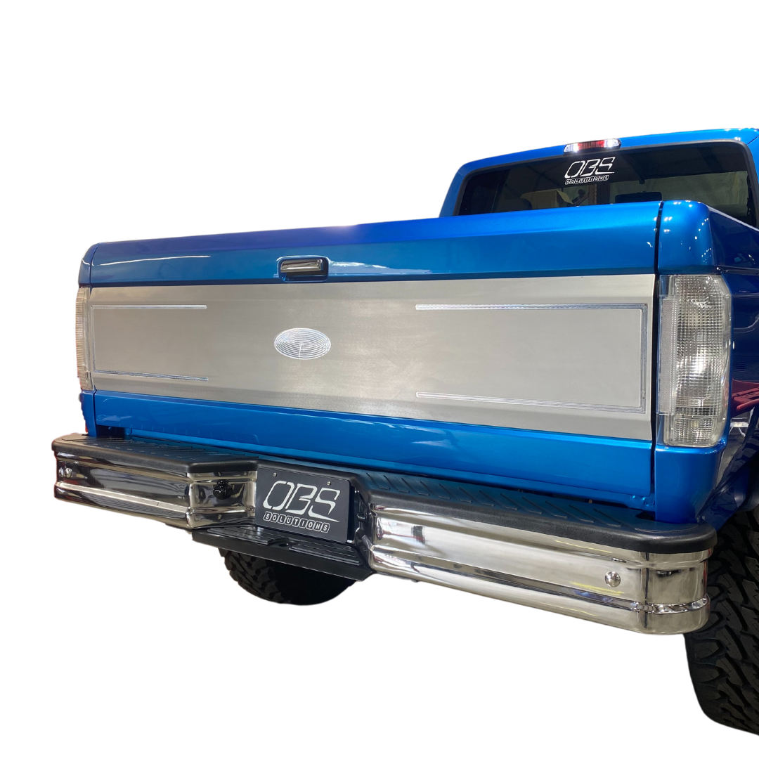 OBS Solutions Tailgate Panel With Machined Oval - 1987-1997 Ford F-Series