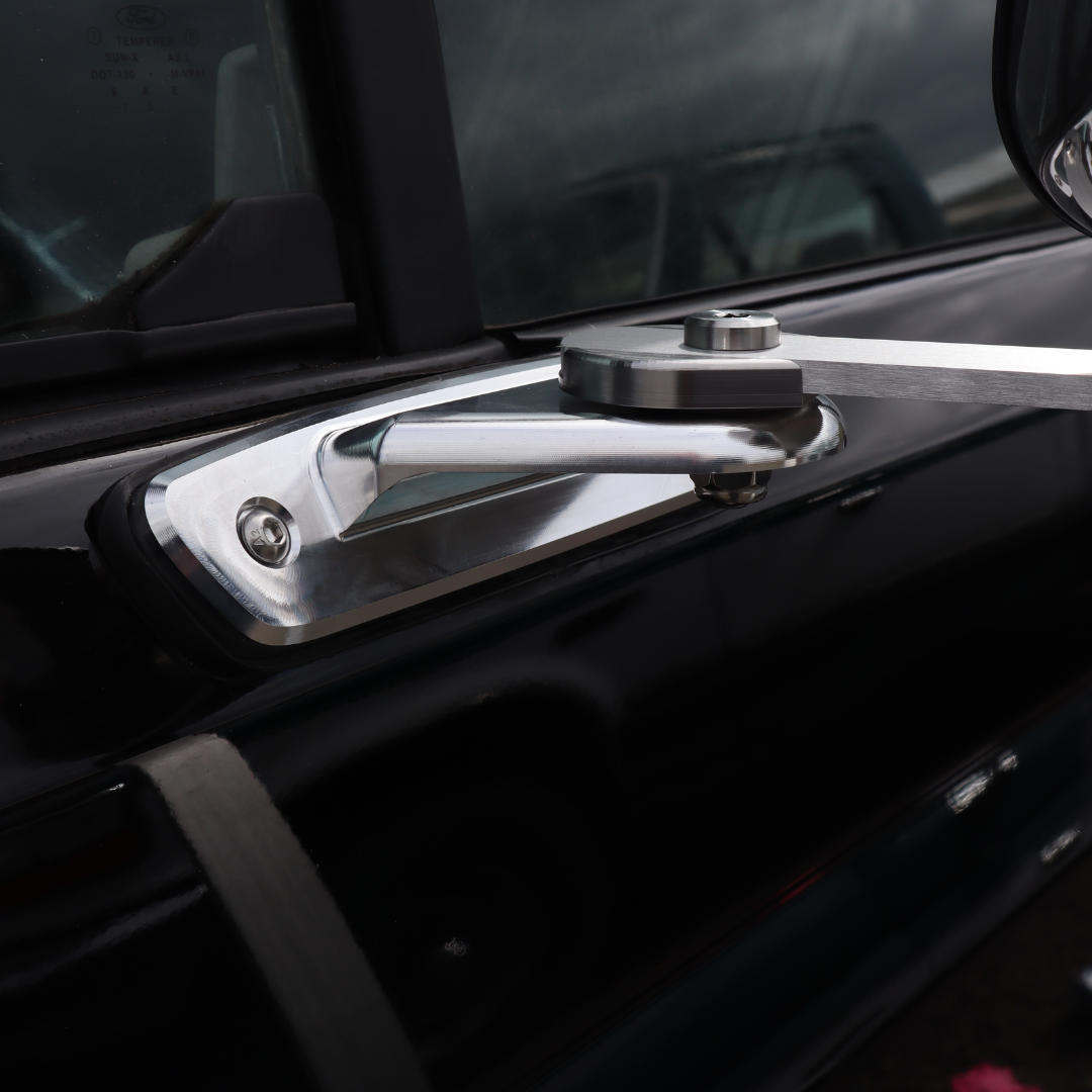OBS Solutions Sport Mirror to Swing Lock Conversion Kit - 1992-1997 Ford F-Series/Bronco