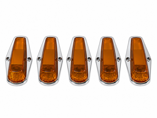 Complete Performance Amber Chrome Cab Light Kit - 1973-1997 Ford F-Series