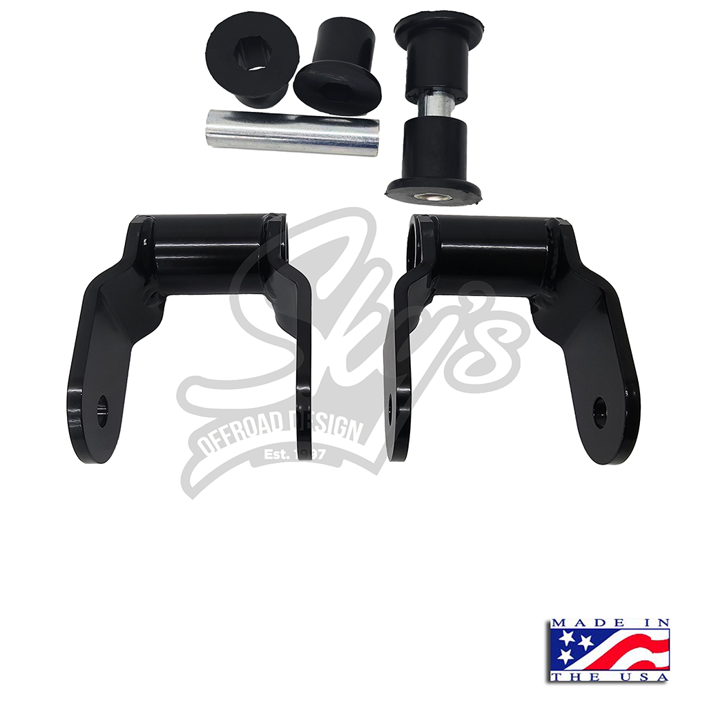 Front Shackle Reversal Shackles - 1980-1997 Ford F-Series/Bronco