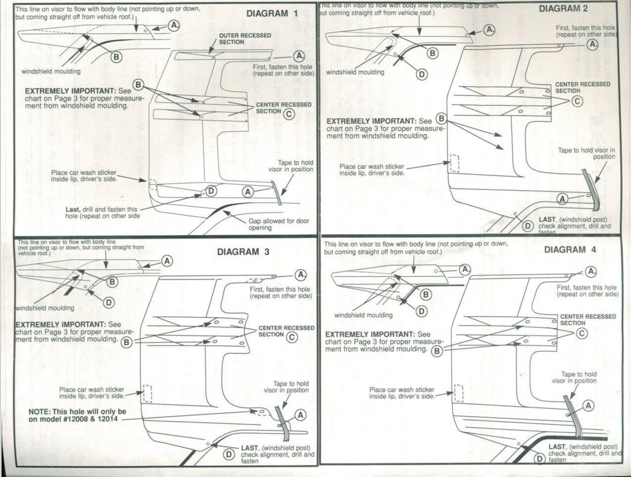 Lund Sun Visor Complete Install Kit: LED Wiring, Emblem, Hardware