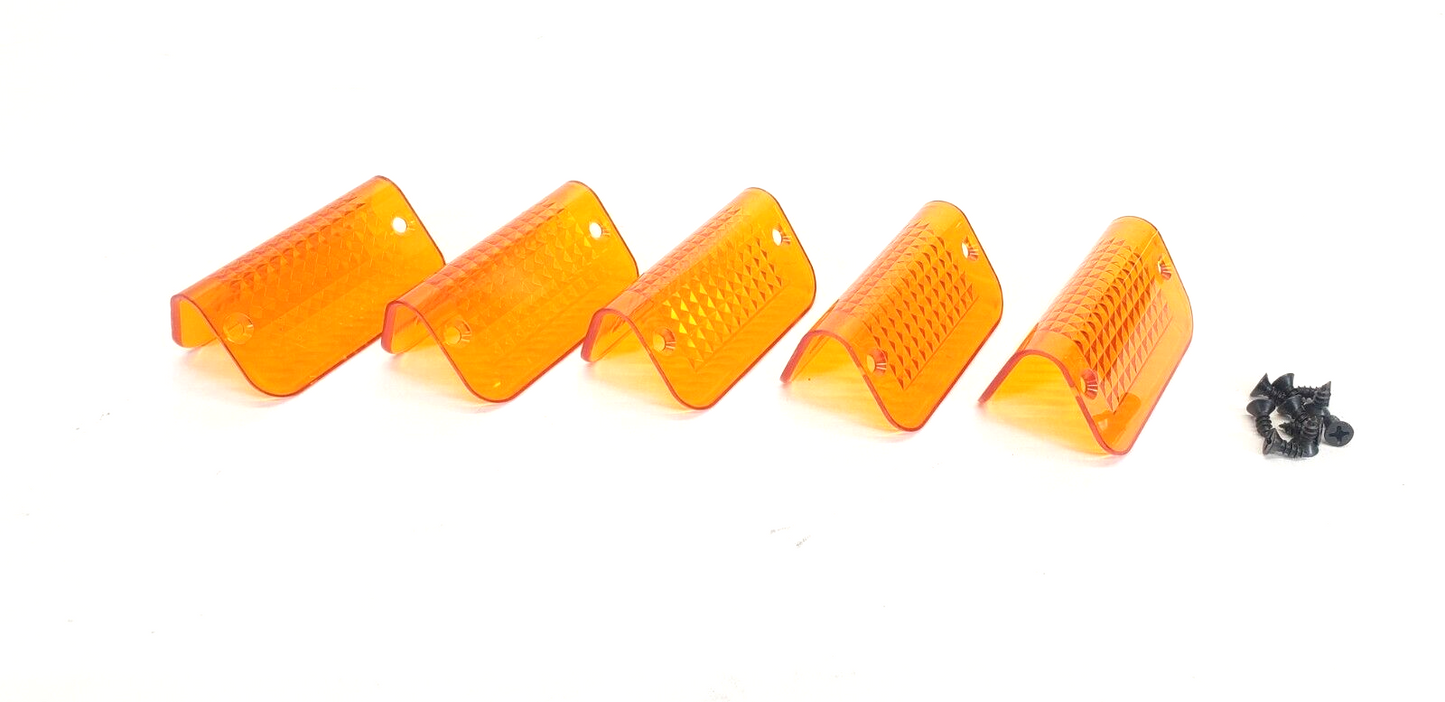 New Lund Moon Sun Cab Visor Replacement Light Lenses - Amber