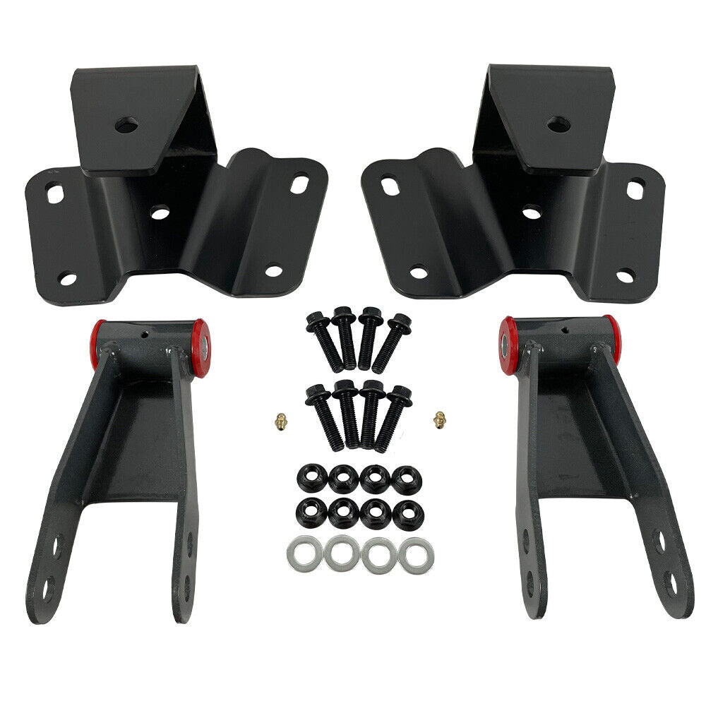 (1987–97) - Ford F-350/F250 4 inch Rear Leaf Spring Hanger & Shackle Kit