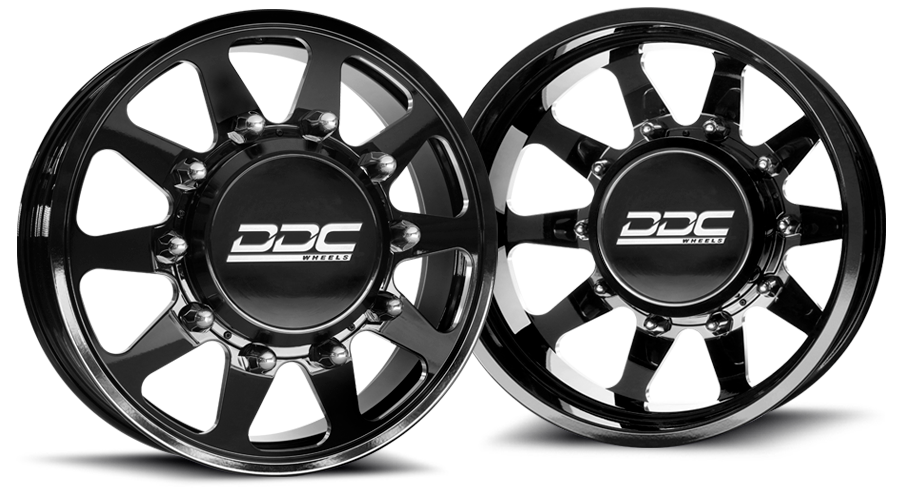 (1999 - 2004) DDC Wheels Black/Milled The Ten Dually Wheels