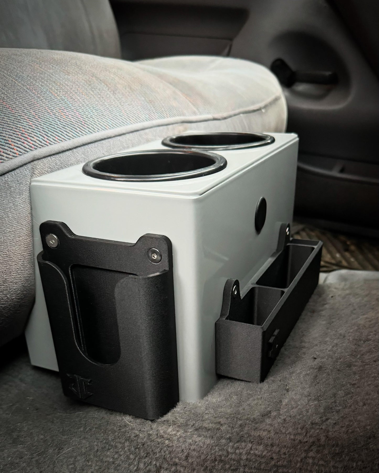 JC Customs Seat Mounted Console Cup Holder - 1992-1997 Ford F-Series