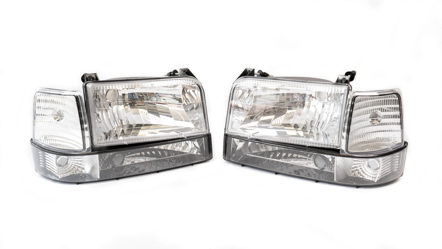 BLEM - (1992-1997) F-Series - Complete Performance Six Piece Clear Headlight Kit
