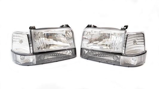 (1992-1997) F-Series - Complete Performance Six Piece Clear Headlight Kit