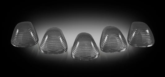 Recon Lighting Ford 99-16 Superduty (5-Piece Set) Smoked Cab Roof Light Lenses Only