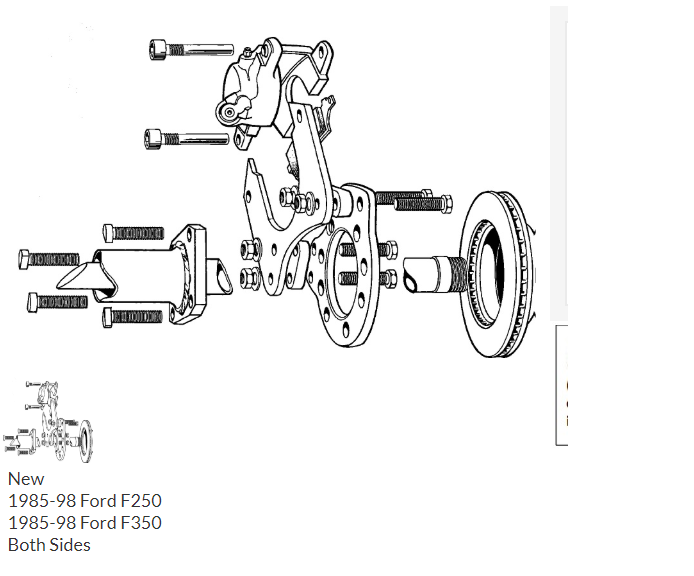 Single Wheel Disc Brake Kit (1984-1997) Sterling 10.25 Rear Axle - Pre-Order