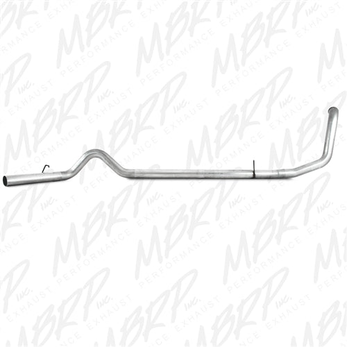MBRP 4" Turbo Back, Single Side - No Muffler (1999-2003) Powerstroke