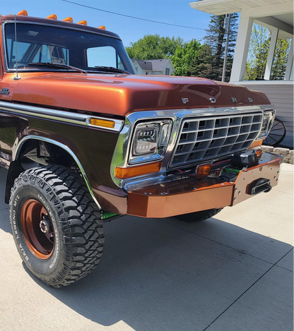 Engineered Vintage 'GOAT' winch bumper - 1967-1979 Ford F-Series