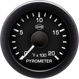 Isspro EV2 2 1/16" 0-2000 Pyrometer with Built-in Warning Light