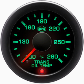 Isspro EV2 2 1/16" 100-280F Transmission Oil Temperature Gauge with Built-in Warning Light