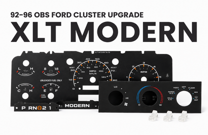 92-96 Cluster Faceplate Kit - Gas - F-Series