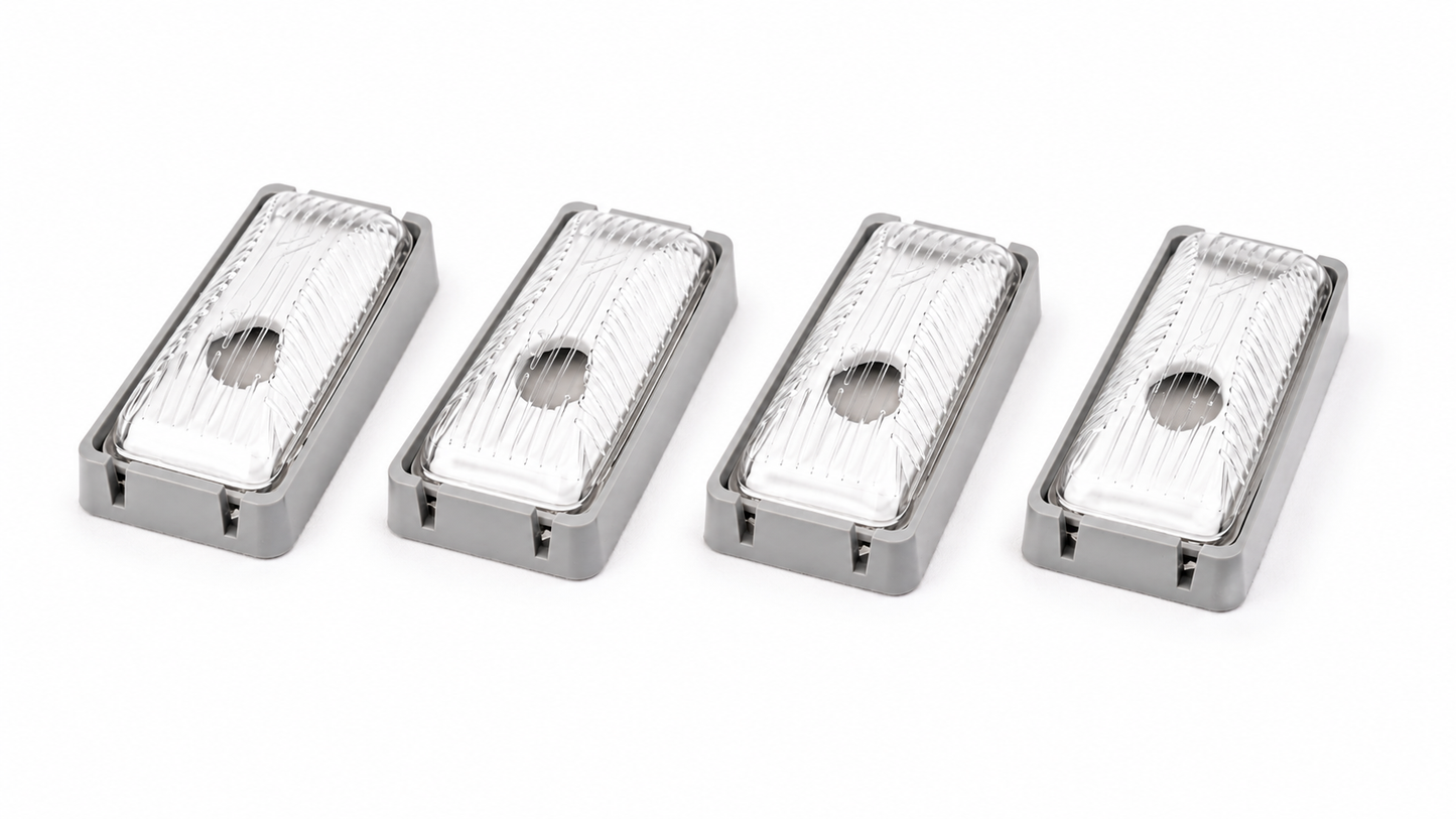 Complete Performance Clear OBS Dually Fender Light Kit - 1980-1997 Ford F-Series