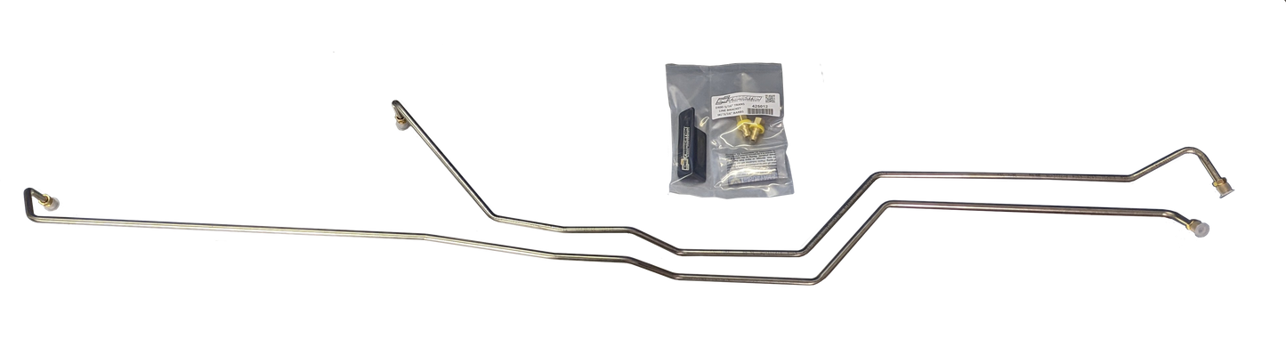 94.5-97 7.3L CNC Fab E4OD Transmission Cooler Stainless Line Kit - 425005