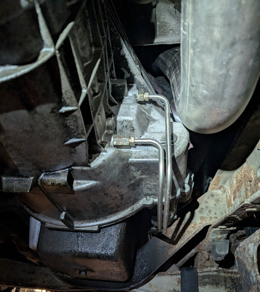 98.5-03 7.3L CNC Fab ZF6 Transmission Cooler Line Kit w/ 3/8" Barbs - 425008