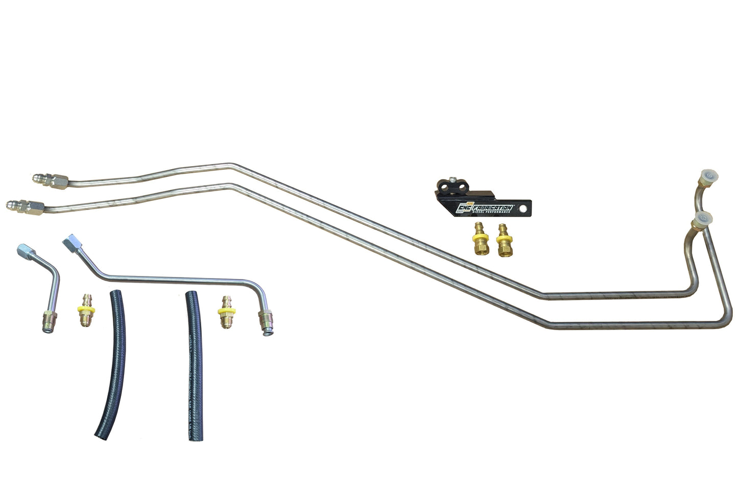 98.5-03 7.3L CNC Fab ZF6 Transmission Cooler Line Kit w/ 3/8" Barbs - 425008