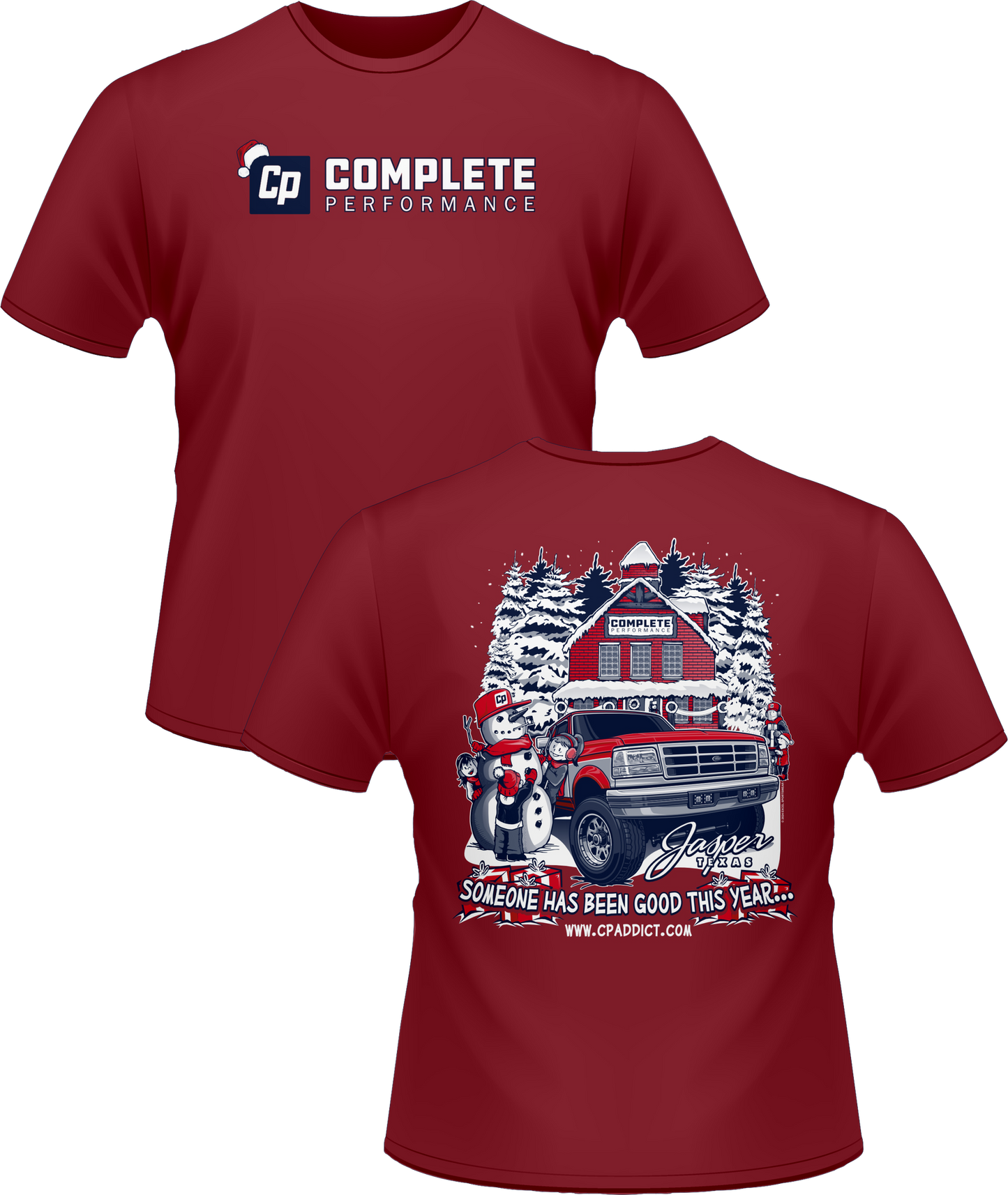 The Red, White and Winter Truck - T-Shirt