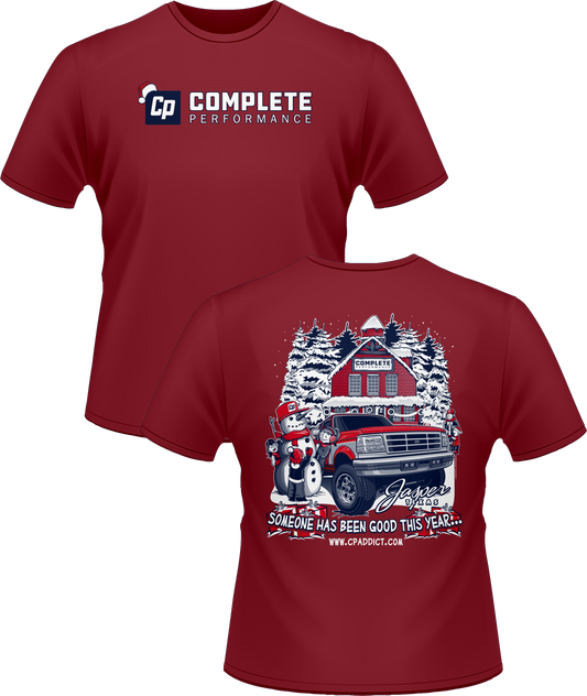 The Red, White and Winter Truck - T-Shirt