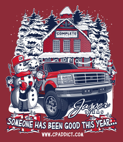 The Red, White and Winter Truck - T-Shirt