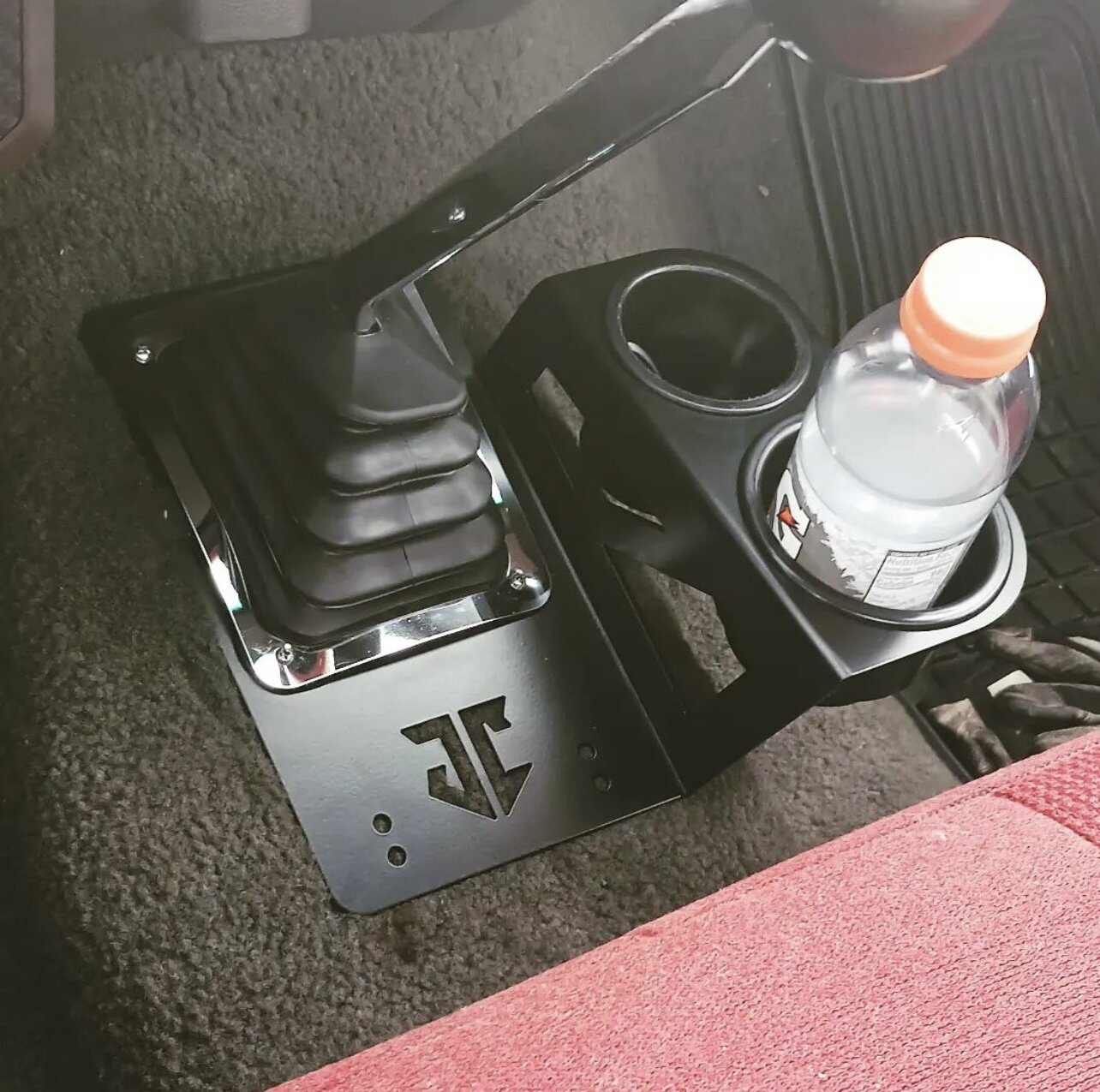 JC Customs - Shifter Mounted Cup Holder - 1992-1997 Ford F-Series & Bronco