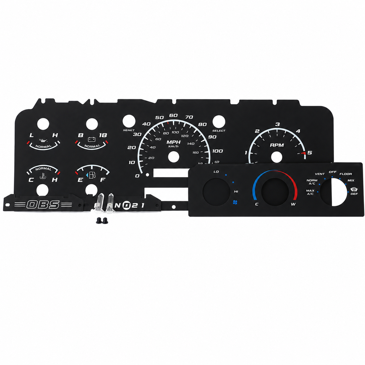 93-95 Cluster Faceplate Kit - Lightning