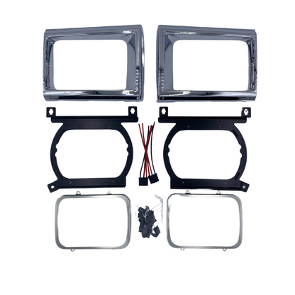 OBS Solutions Bricknose Australian Headlight Conversion Kit - 1987-1991 Ford F-Series/Bronco