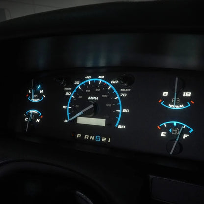 92-96 Cluster Faceplate Kit - Gas - F-Series