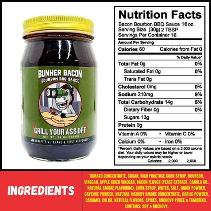 Grill Your Ass Off Bunker Bacon Bourbon BBQ Sauce™