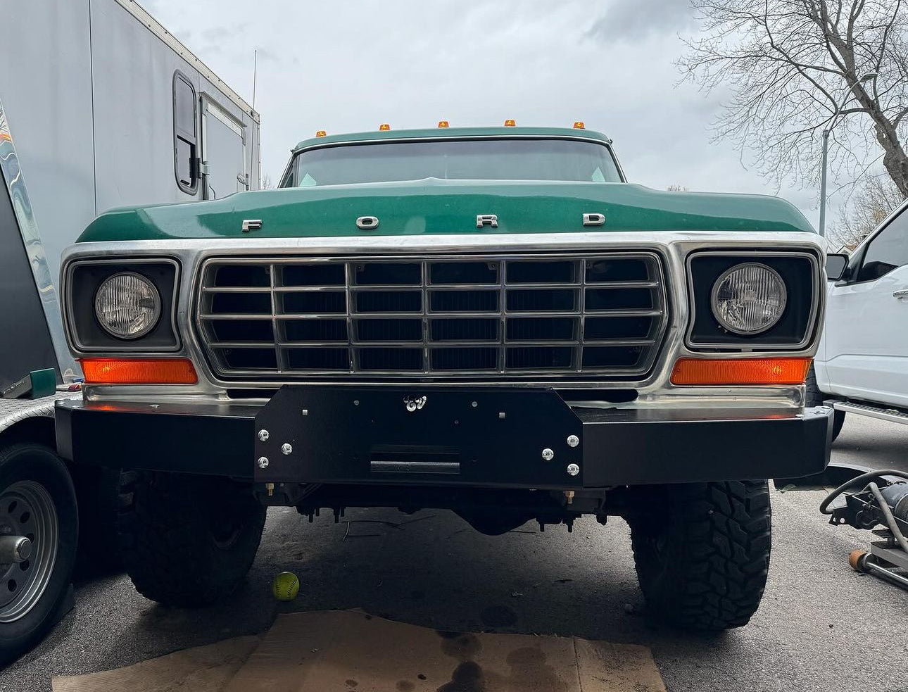 Engineered Vintage 'GOAT' winch bumper - 1967-1979 Ford F-Series
